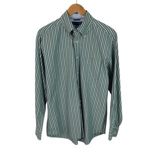 BF1268 Men’s Tommy Hilfiger Designer Striped Button Down Shirt M